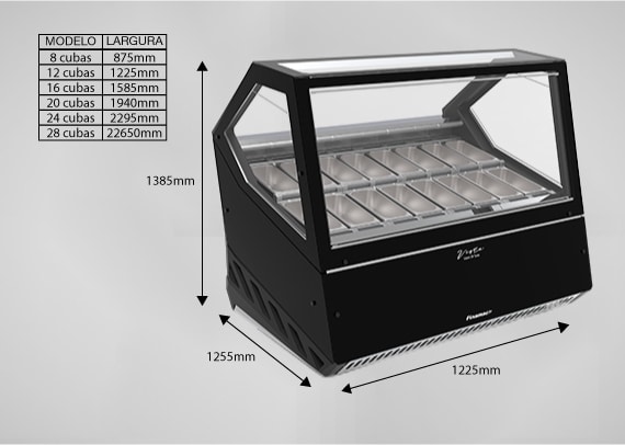 Vista - Vitrina Expositora para Helados y Paletas